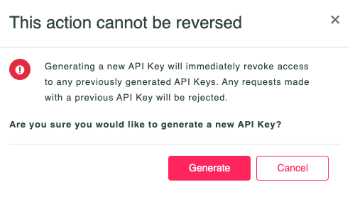 API Key Warning